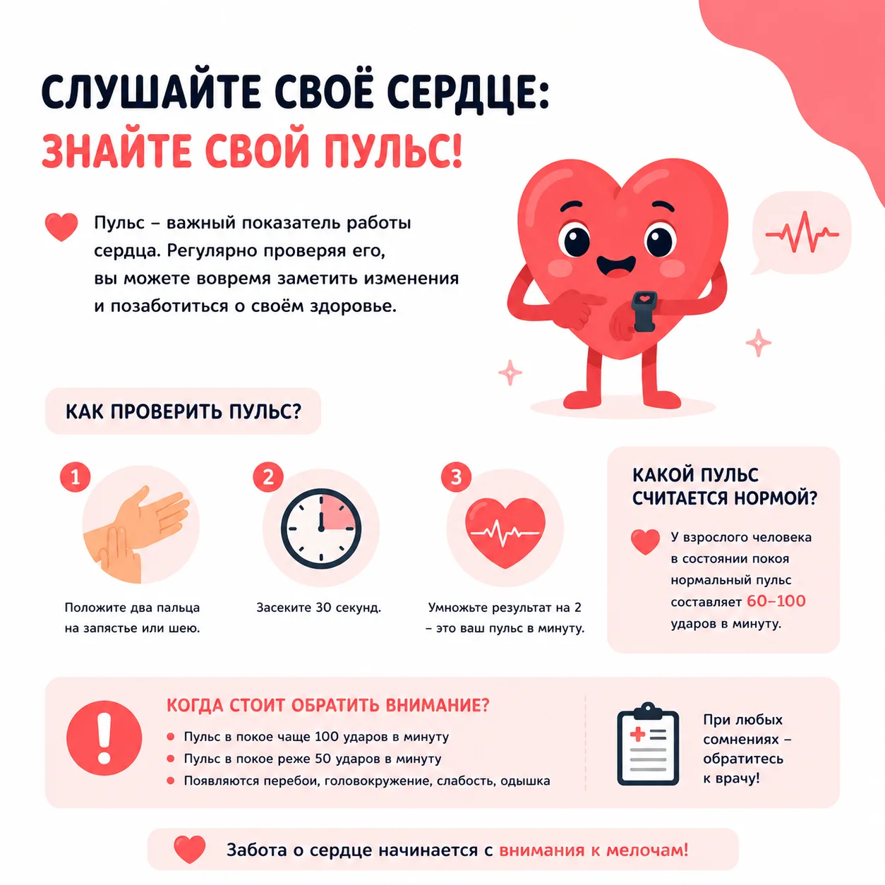‼️Как измерить пульс?