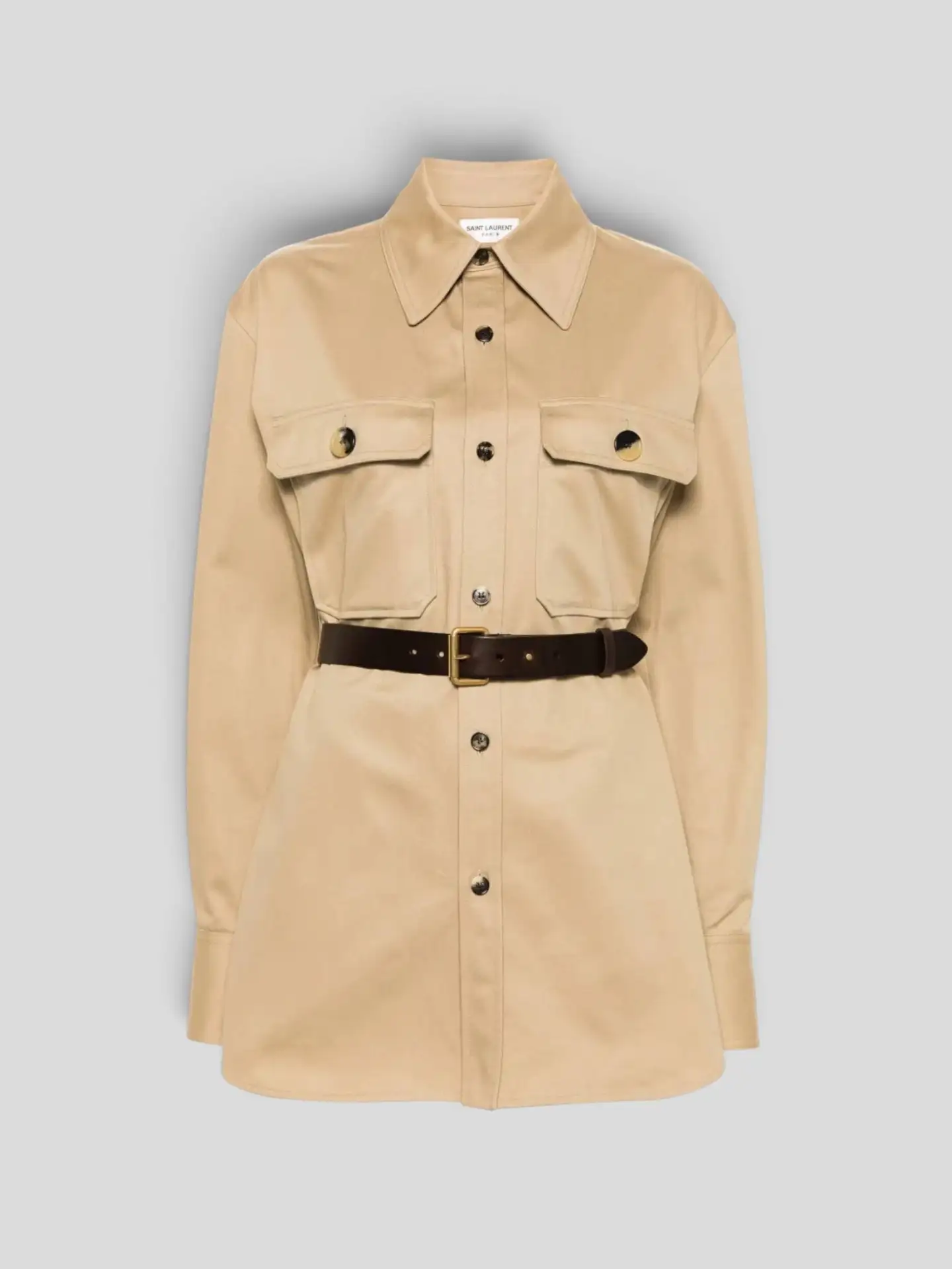 Новая рубашка Saint Laurent, маркировка 40 FR. В комплекте: ремень.