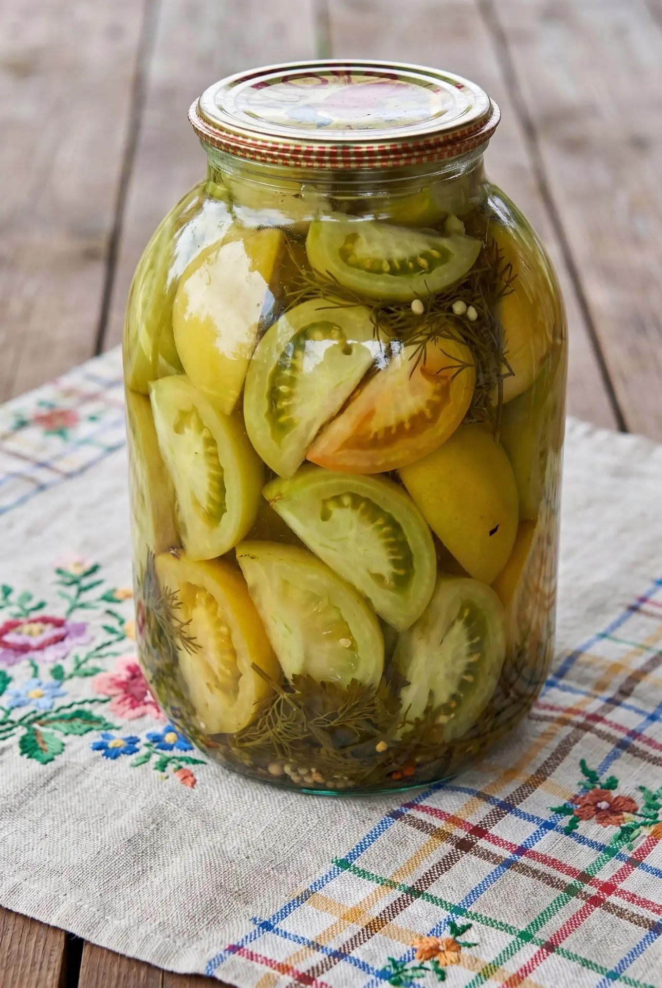 🟢🌶️🧄 «ИЗУМРУДНЫЕ ДОЛЬКИ»: Пикантные хрустящие зеленые помидоры с чесночком и зеленью...