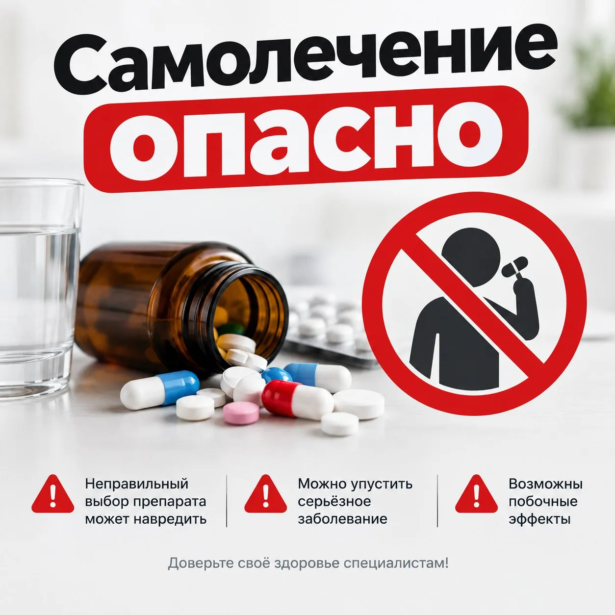 🙅‍♀Самолечение сердечно-сосудистых заболеваний опасно и может привести к инфаркту, инс...