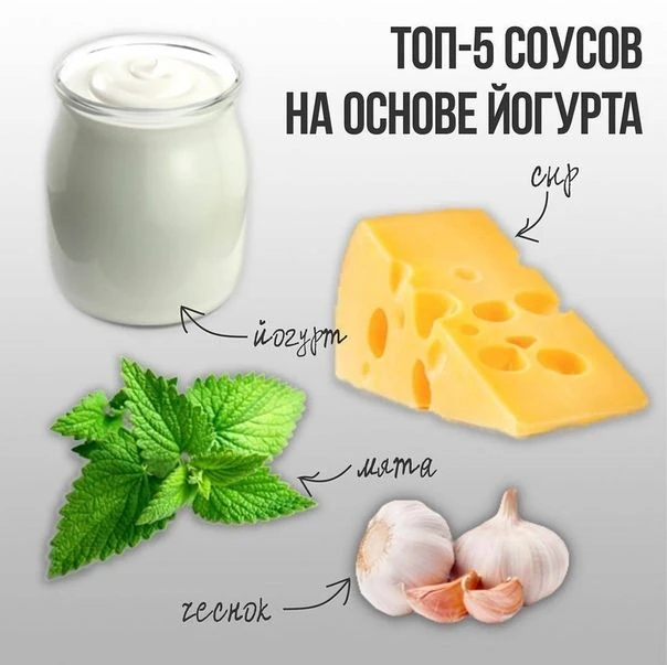 СОУСЫ НА ОСНОВЕ ЙОГУРТА #соус
@domashnie_receptiki

 1. Идеальный сливочный соус из 3-х ингредиентов