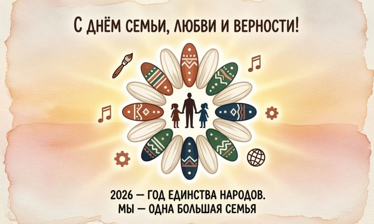 🎉 С Днём семьи, любви и верности! 🎉

Сегодня, 8 июля, мы отмечаем тёплый и по-настоящему душевный 