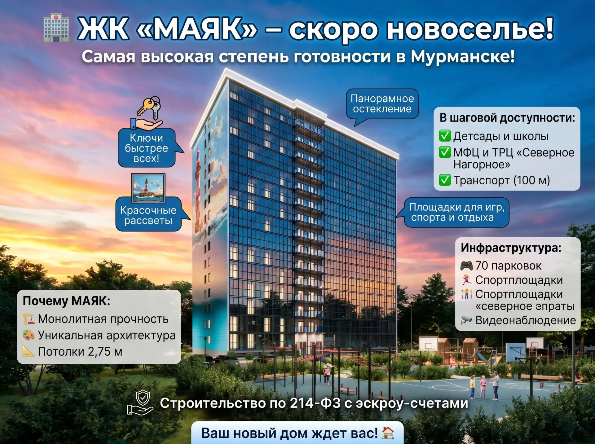 🏢  ЖК «МАЯК» – скоро новоселье!