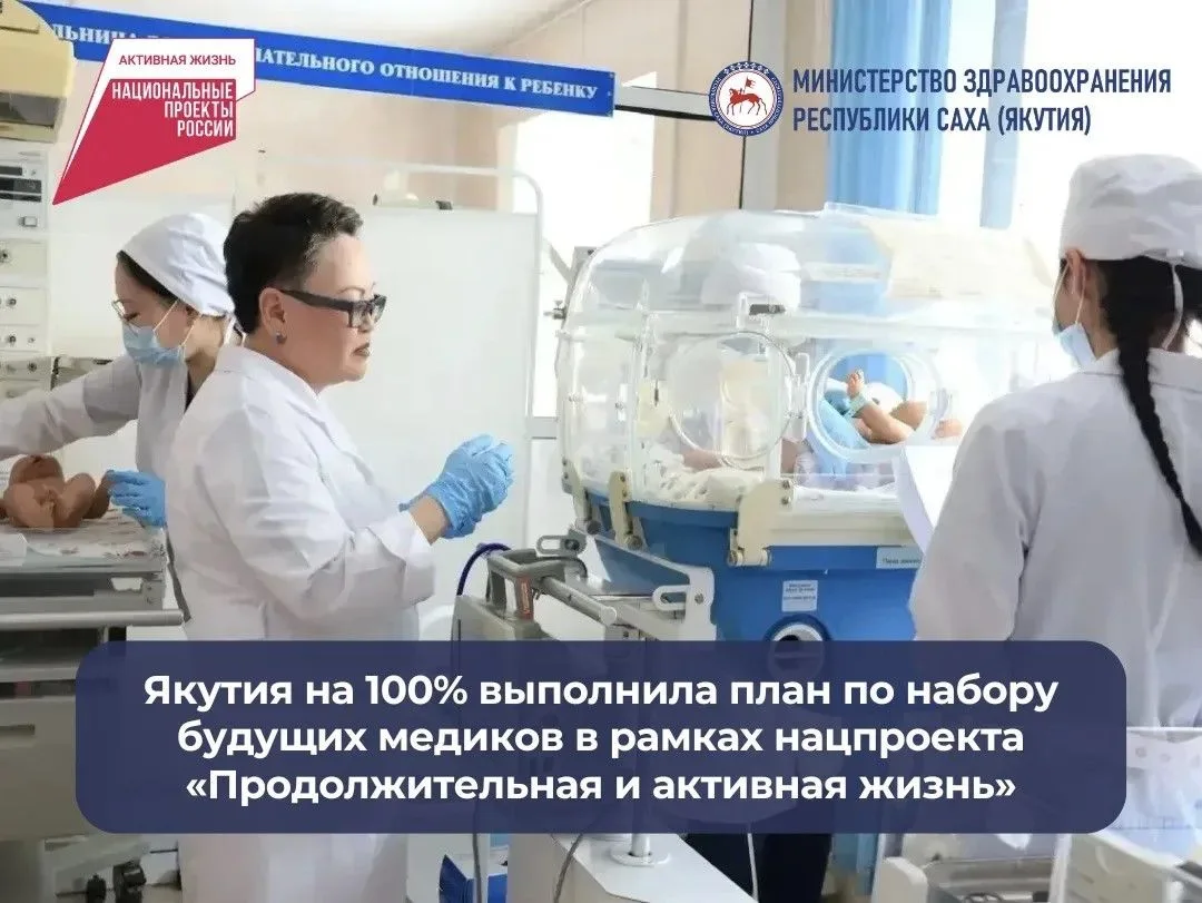 Якутия на 100% выполнила план по набору будущих медиков в рамках нацпроекта «Продолжите...