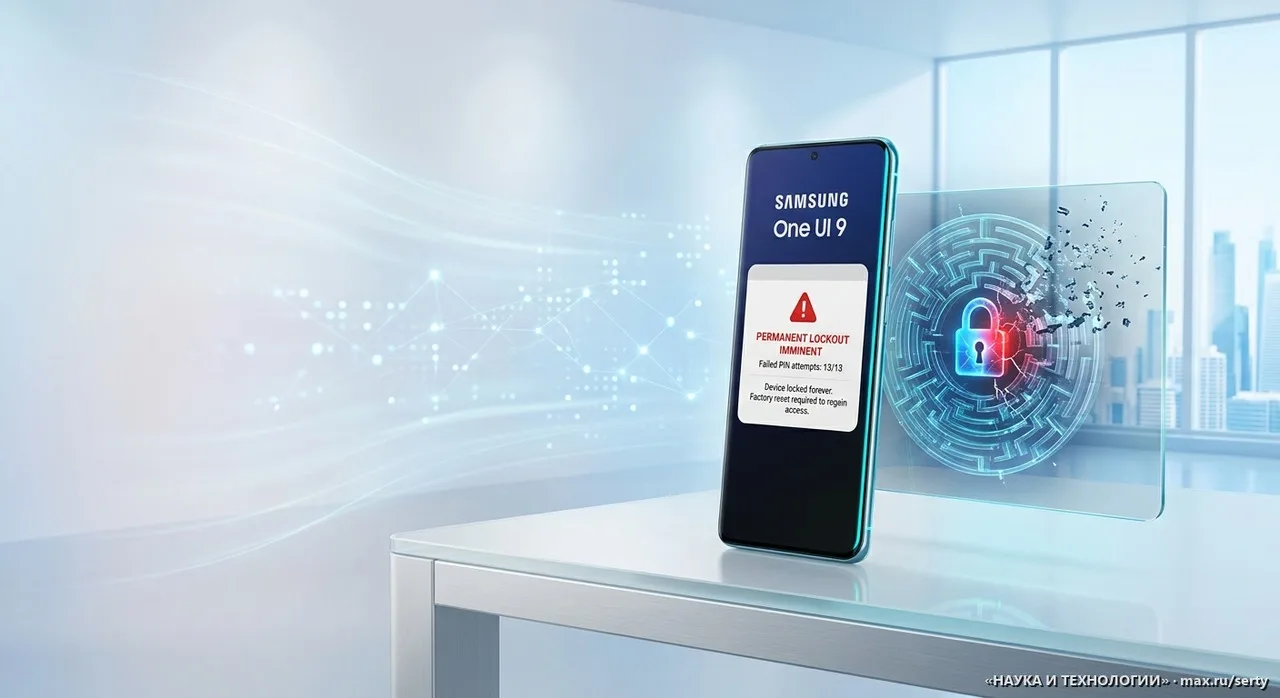 🔒 Samsung ужесточает защиту: 13 попыток — и смартфон заблокирован навсегда

В Samsung Galaxy с One 