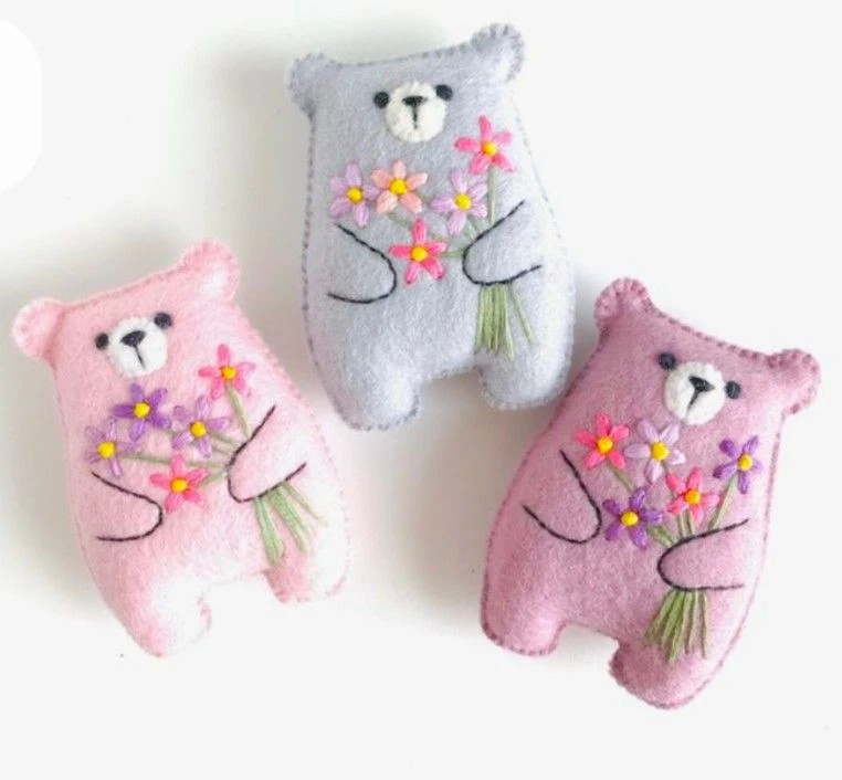 Простые медвежата из фетра🧸  мы в телеграмм