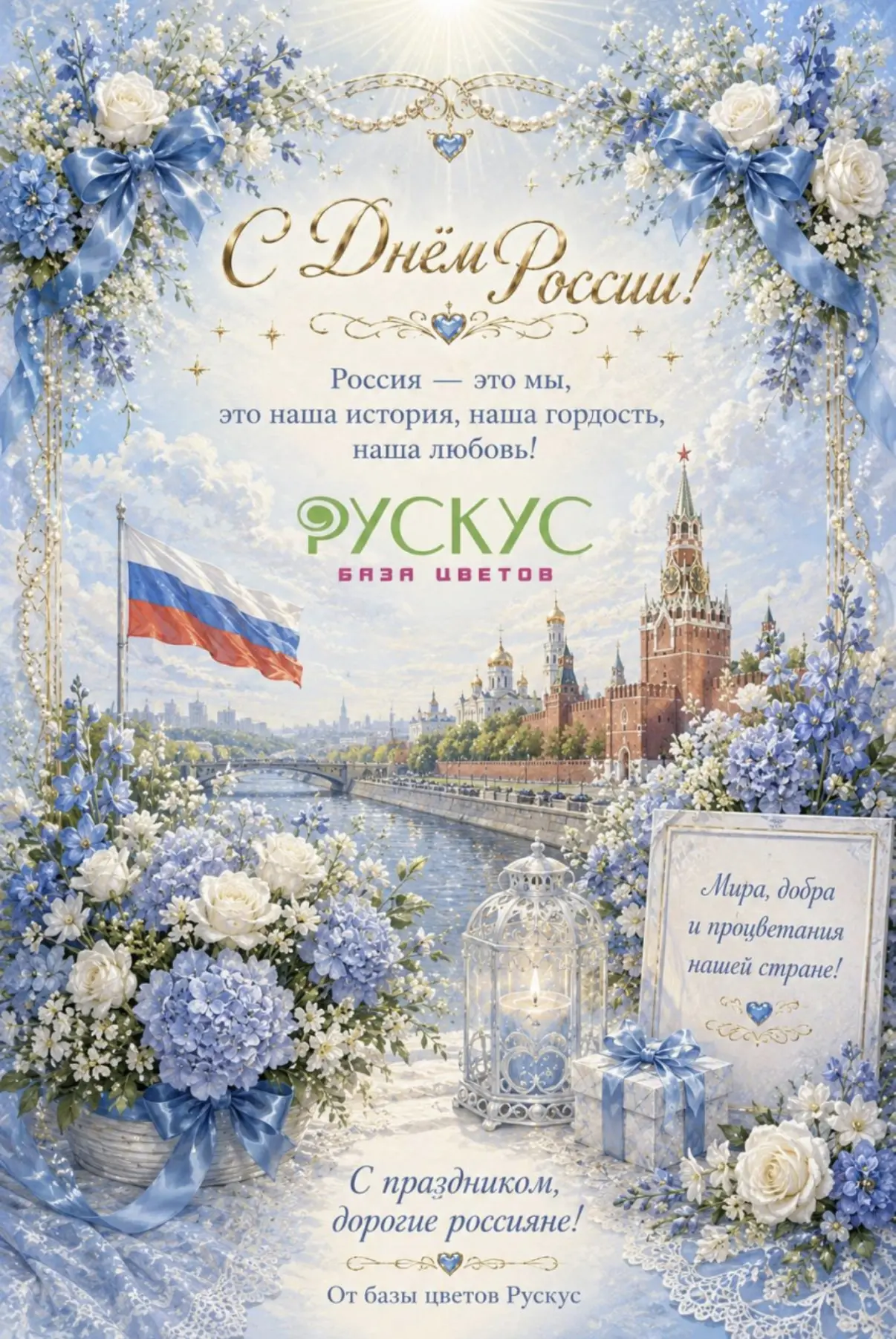 С Днём России! 🇷🇺🤍

Пусть в каждом доме царит уют, а в сердцах — любовь к нашей большой и красиво
