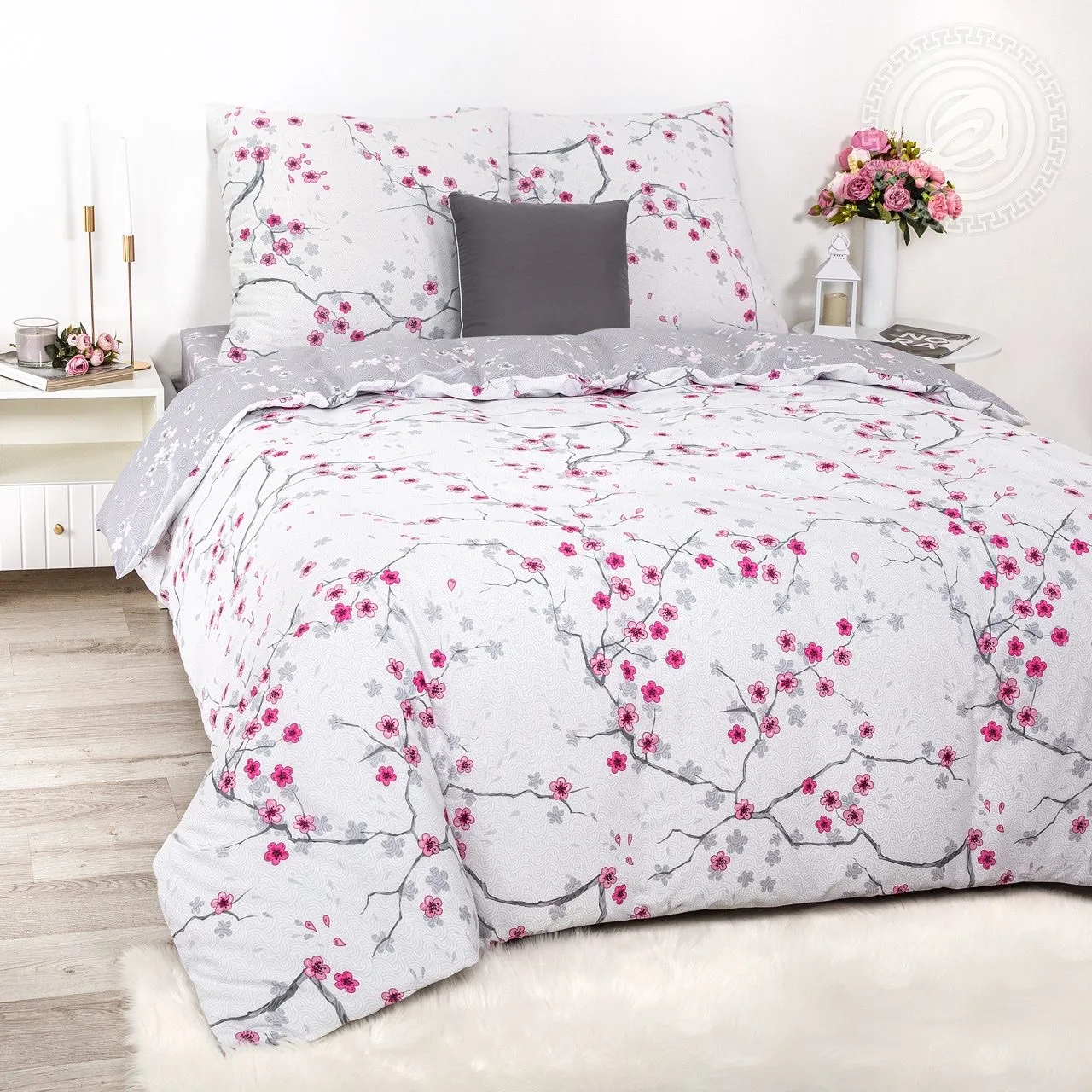 🛏 Постельное бельё из поплина с простынёй на резинке