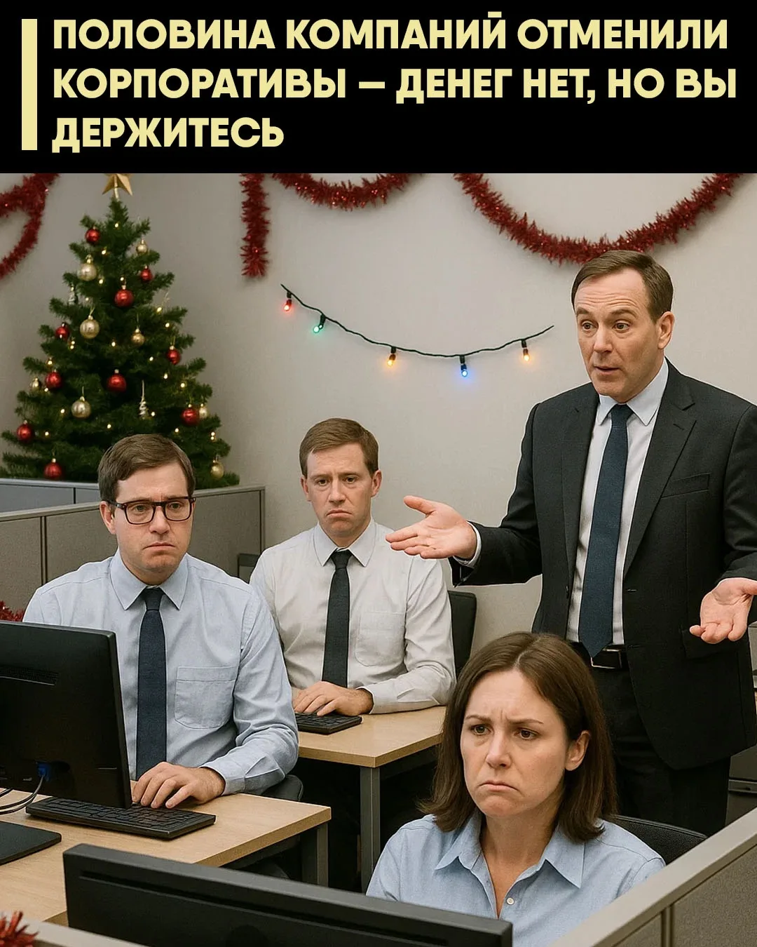 🎄 Почти 49% российских работодателей заявили, что в этом году отменили новогодние корп...