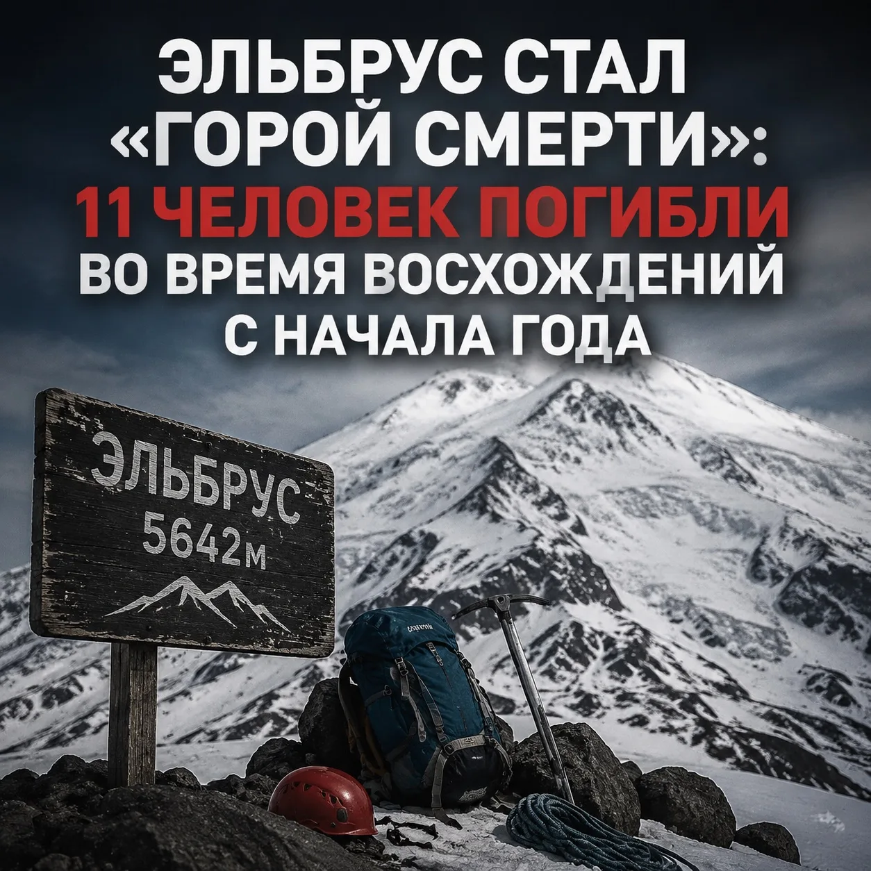 🏔️⚠️ Эльбрус стал «горой смерти»: 11 человек погибли во время восхождений с начала года. Среди жерт