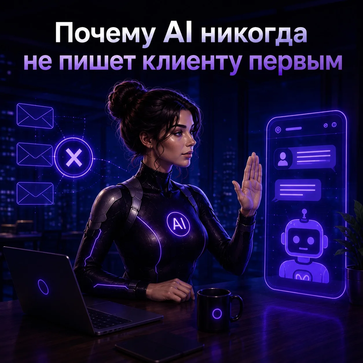 Почему AI никогда не пишет клиенту первым

Иногда предприниматели задают нам вопрос:
- Почему бы про