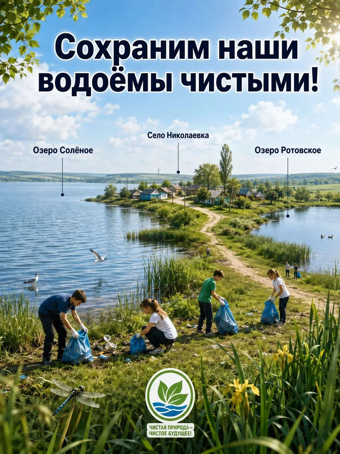 День озёр России на Ротовском озере: юные лесничие приняли участие в акции "Эколята - з...