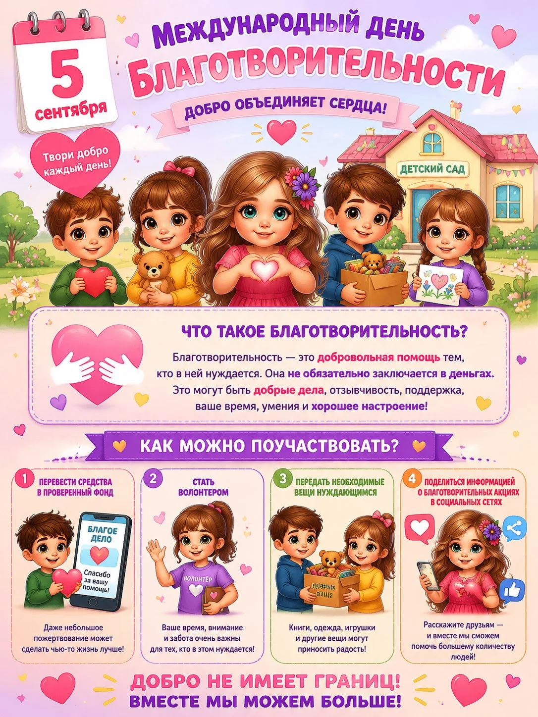 ❤️5 сентября отмечают Международный день благотворительности