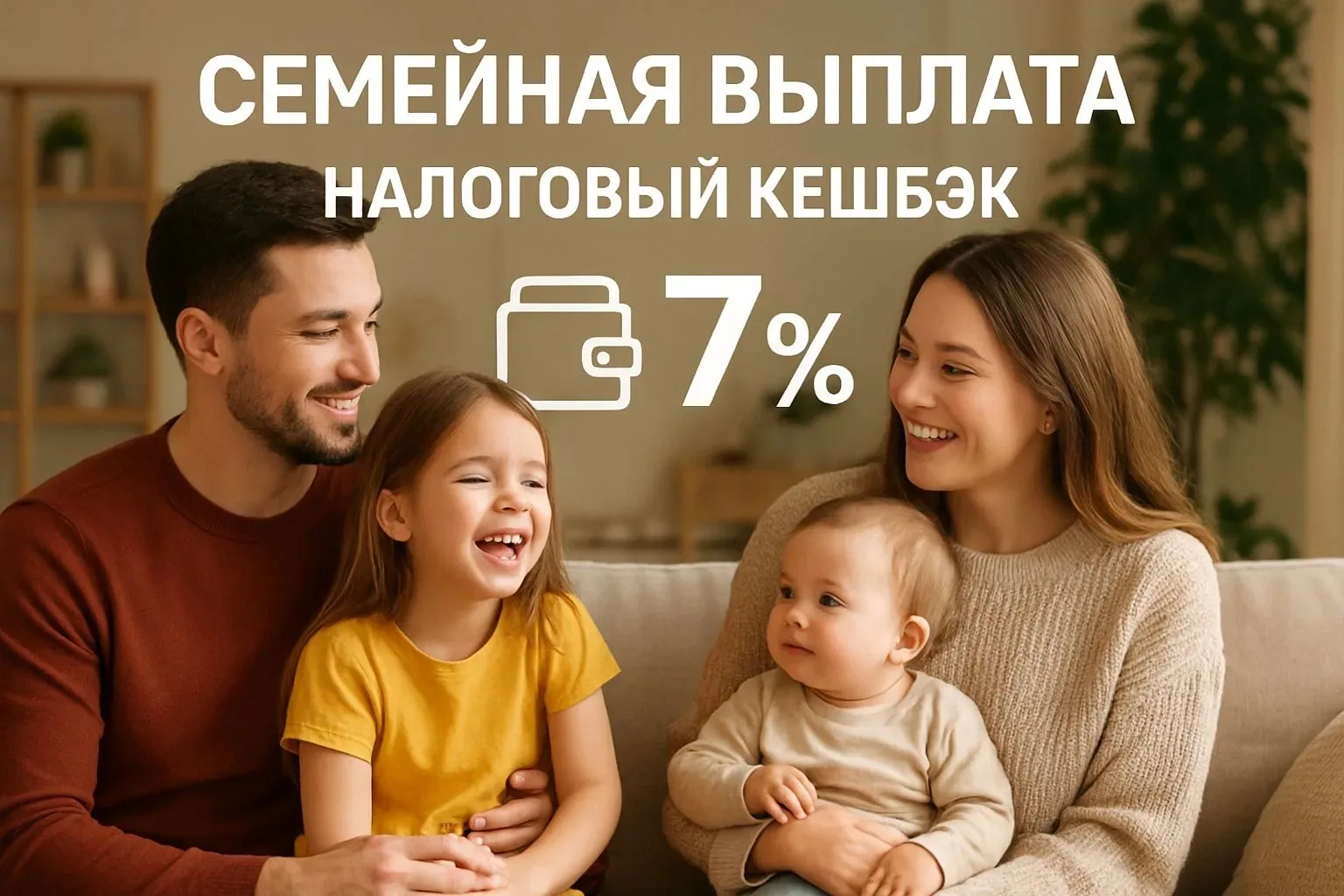 💰 Напоминаем: с 1 июня семьи с двумя детьми могут вернуть 7% НДФЛ — до 189 000 ₽