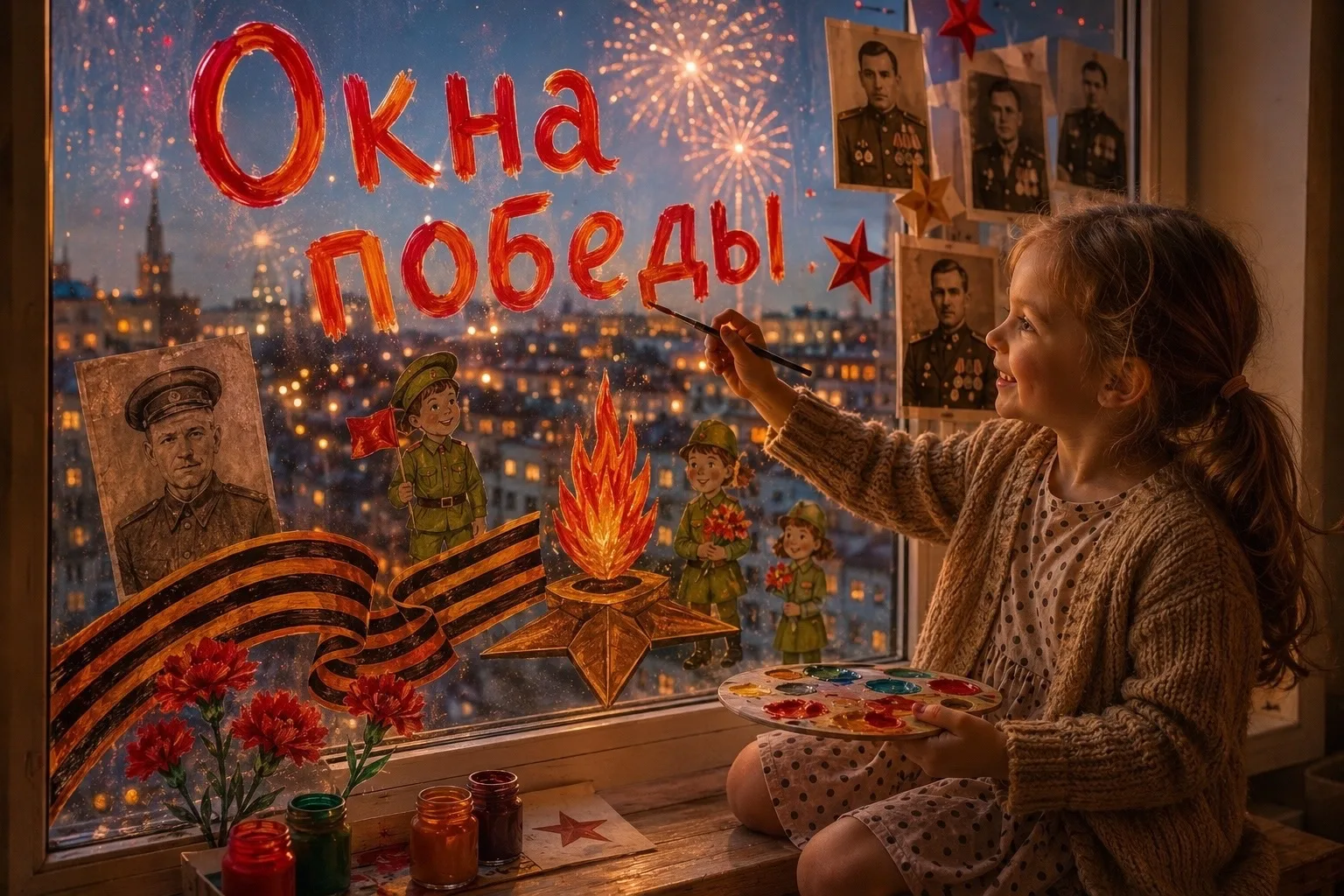 Наш детский сад присоединился к Всероссийской акции «Окна Победы» 🇷🇺