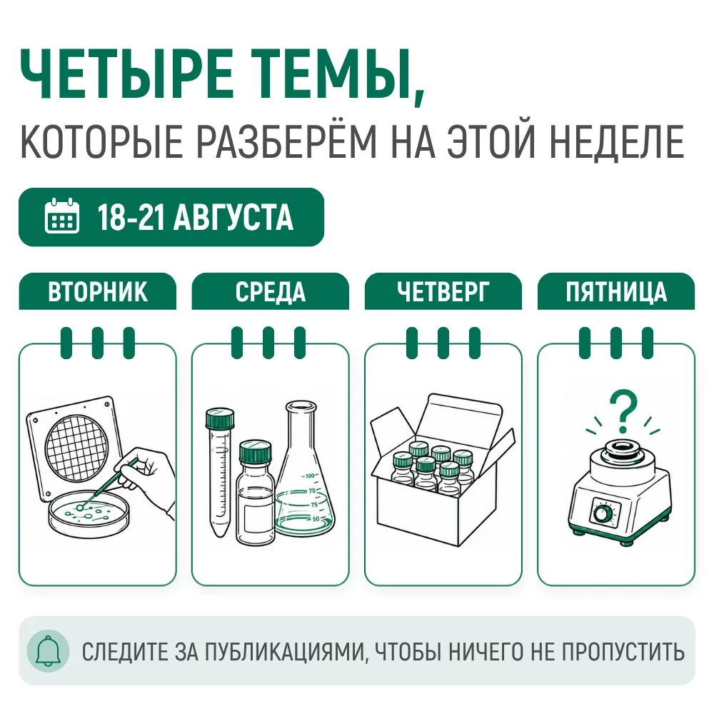📆 На этой неделе поговорим о том, что может пригодиться вам в работе с лабораторными о...