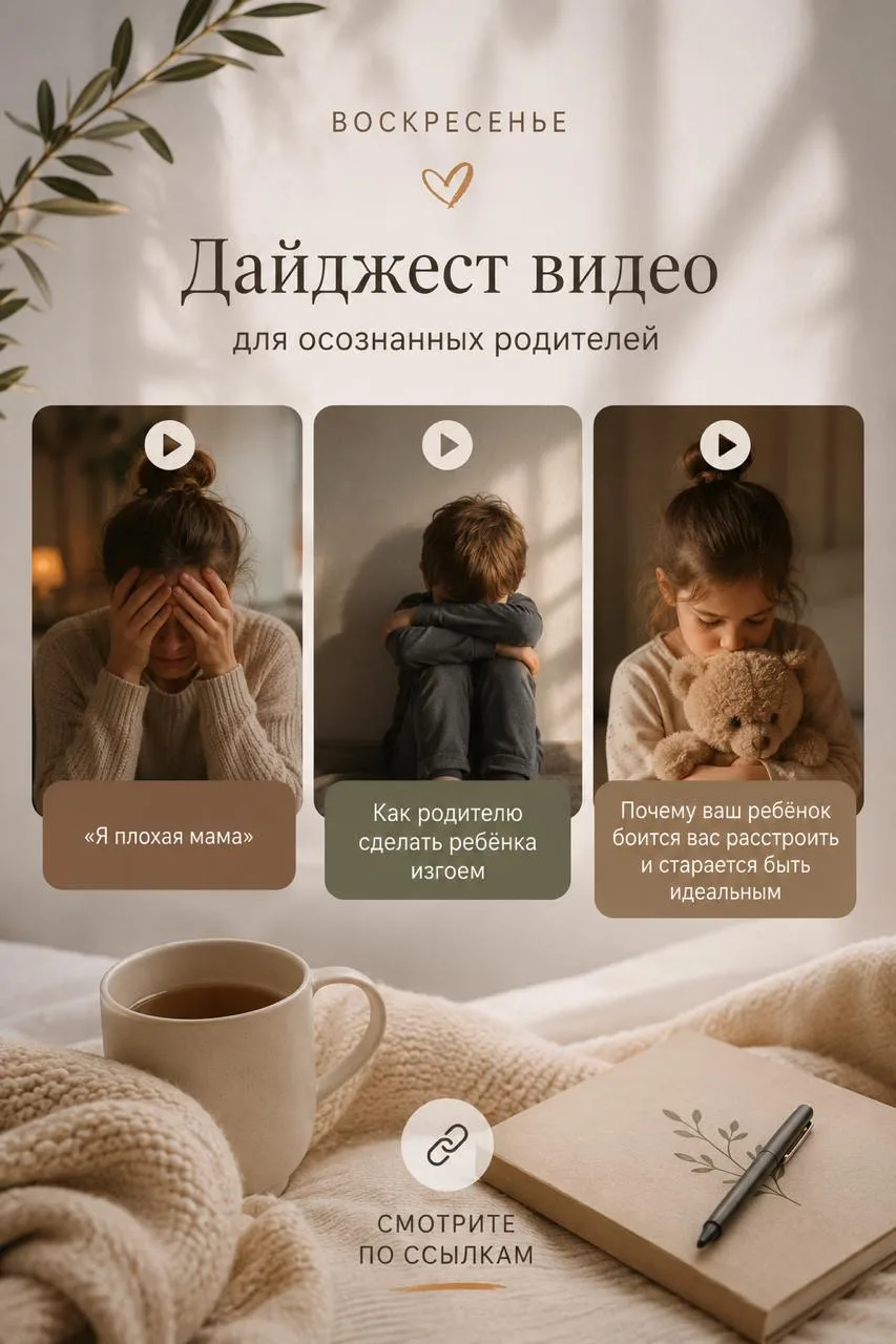 Небольшой воскресный дайджест для родителей ❤️

Сегодня воскресенье, а значит — время для полезного 