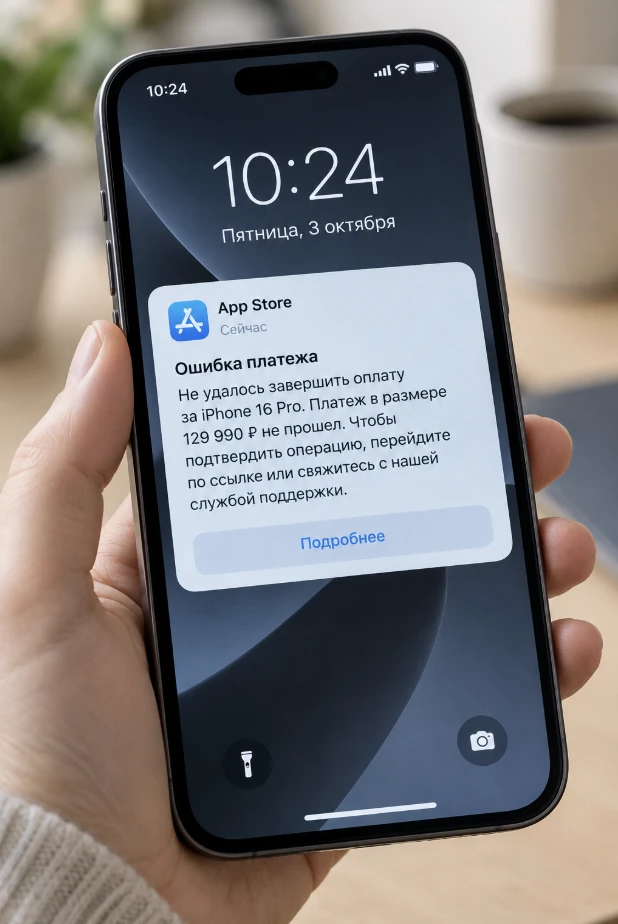 Мошенники рассылают фальшивые уведомления об оплате нового iPhone