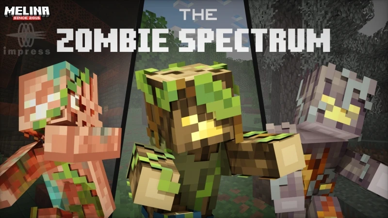 Skin pack "Zombie Spectrum" Зомби приспособились к окружающей среде! Пустыни, грибные поля, болота, 