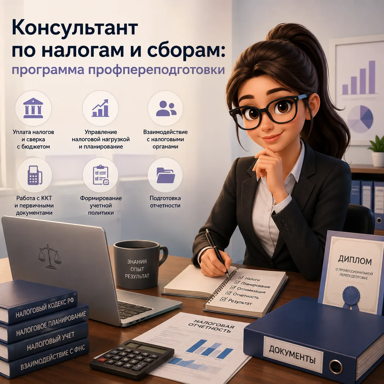⚡ Для вас открыт доступ к программе «Налоговый консультант». Самая нужная бизнесу специализация в пе