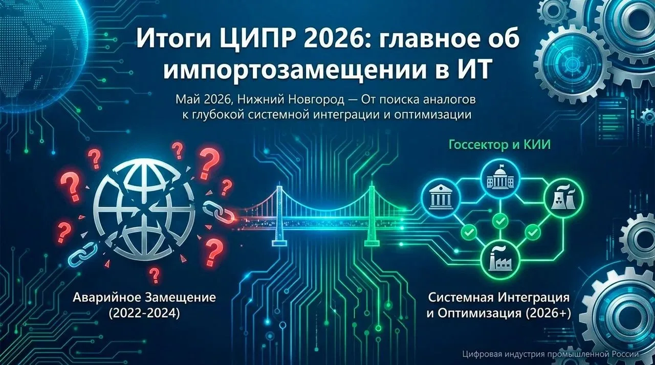 ⚡️ От экстренного замещения к зрелым экосистемам: подводим итоги ЦИПР 2026!

С 18 по 22 мая в Нижнем