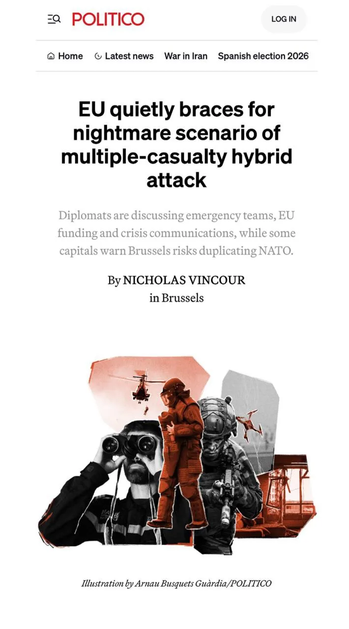 🇪🇺📋🪖ЕС тайно готовится к гибридной атаке с большим количеством жертв – Politico