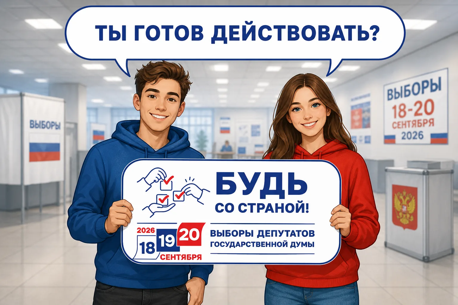 ⁉ Тебе 18 лет? У тебя первое голосование? Готов действовать прямо сейчас?