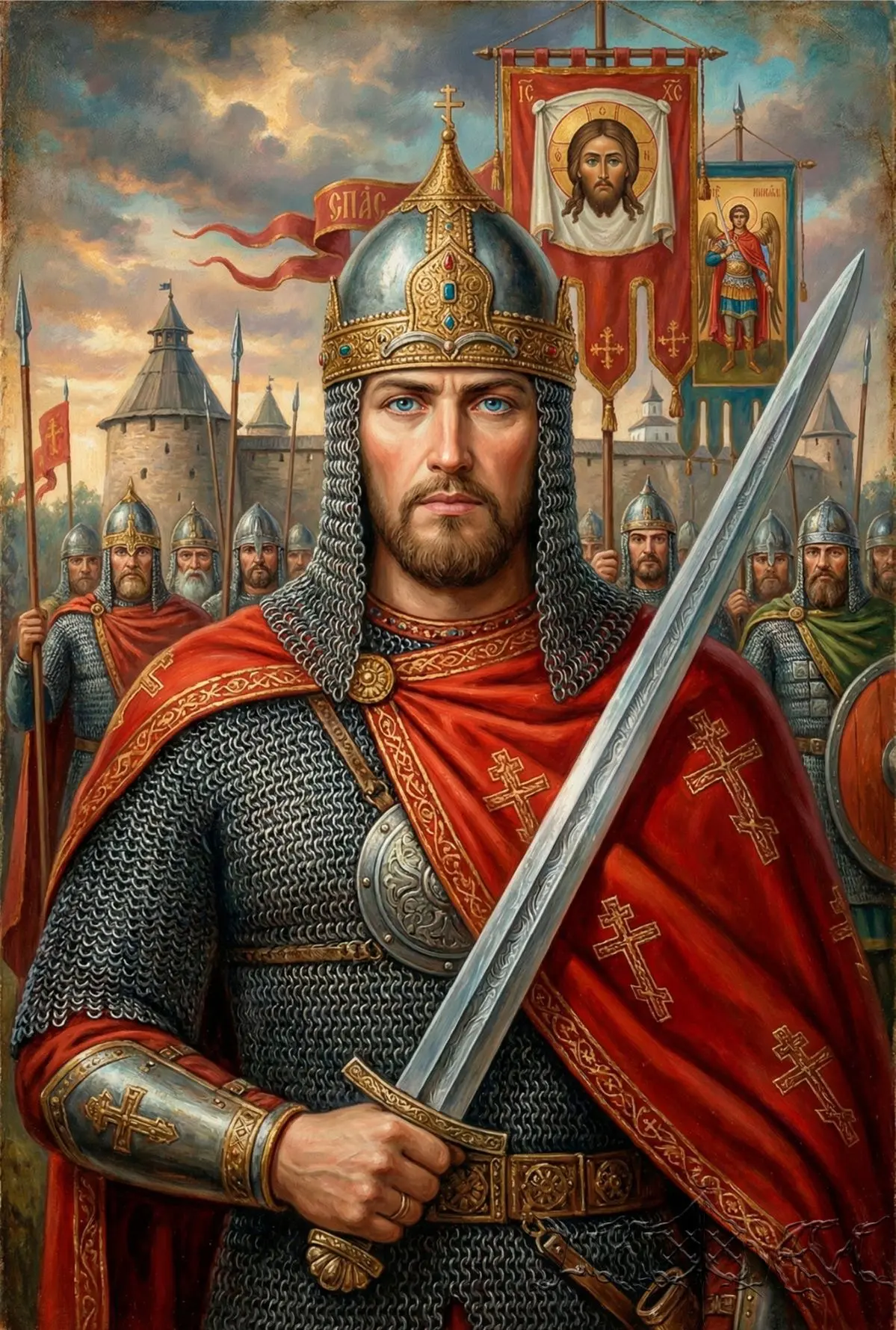 🛡️ Как Александр берег свой дом 🛡️

Жил-был молодой князь Александр. Он очень любил свой город и в