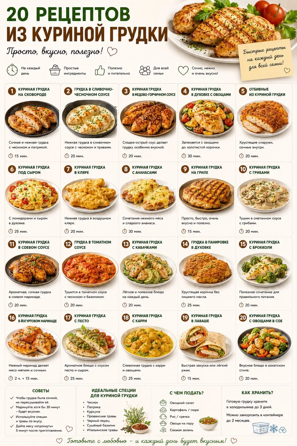 🍗 ТЫ ДУМАЕШЬ, КУРИНАЯ ГРУДКА — ЭТО СУХАЯ И СКУЧНАЯ? Я НАШЛА 5 ПП-РЕЦЕПТОВ С КБЖУ, КОТО...