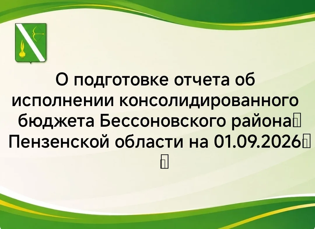 О подготовке отчета об исполнении консолидированного бюджета Бессоновского района