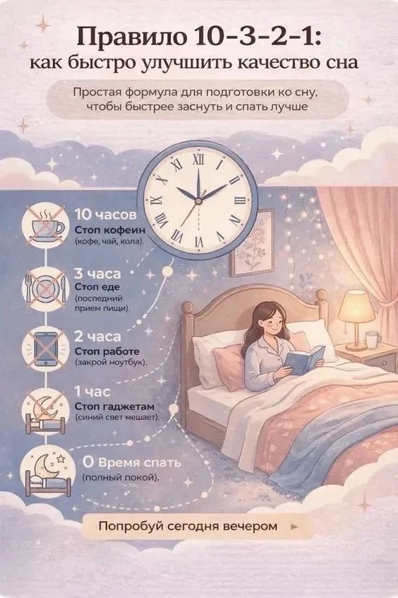 ПРАВИЛО ДЛЯ УЛУЧШЕНИЯ СНА И ПОХУДЕНИЯ
