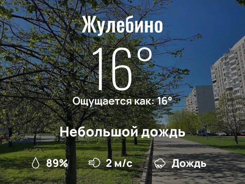 Что с погодой в Жулебино?