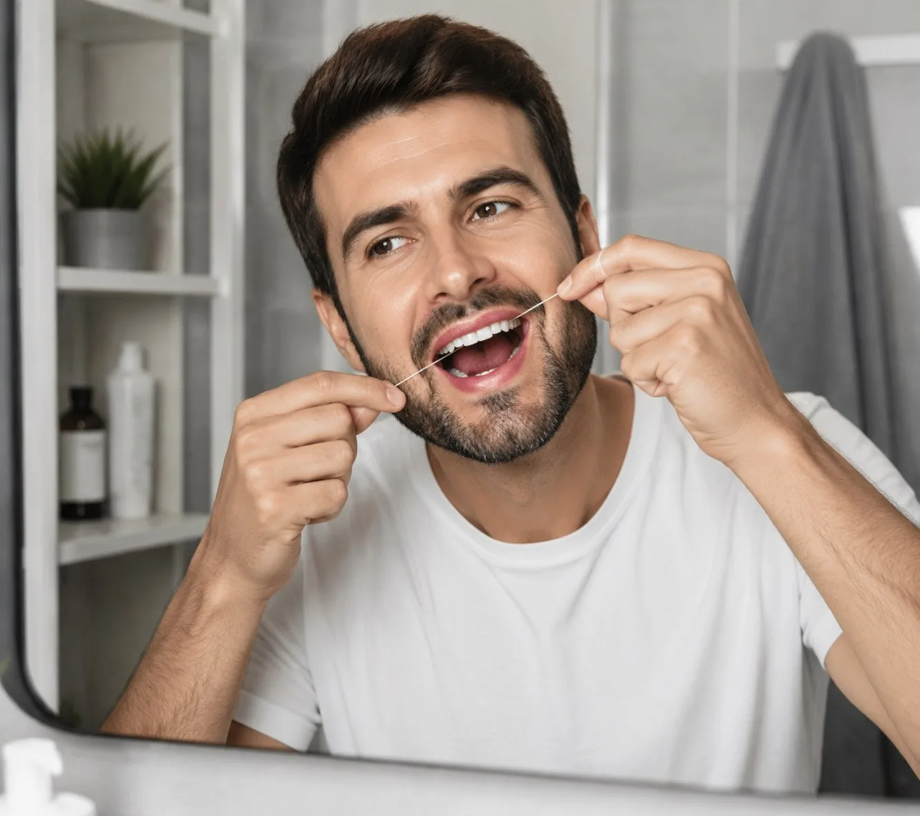 Почему зубная нить застревает между зубов? 🦷