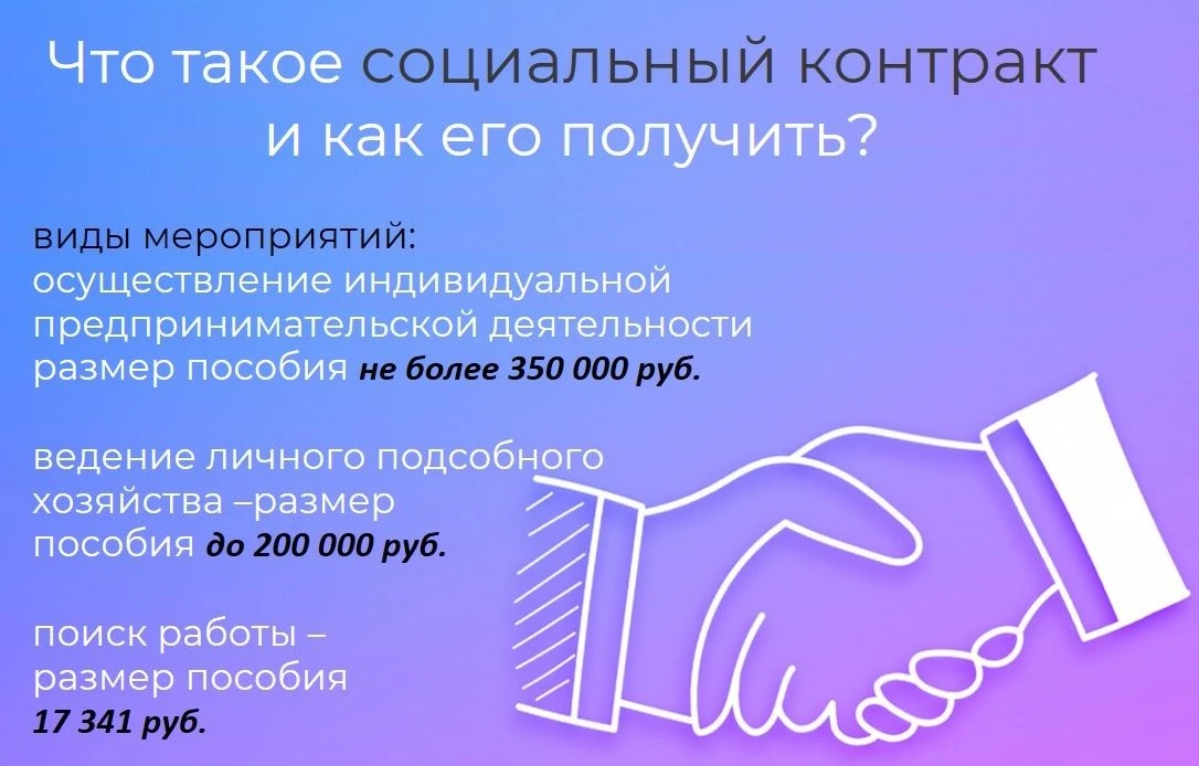 📄Социальный контракт – это двустороннее соглашение между учреждением социальной поддер...