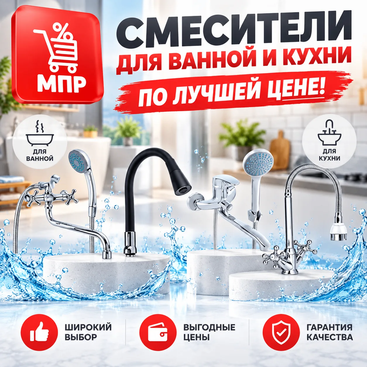 🔥 МПР: лучшие цены на смесители в Камышлове! 🔥⚡️ Обновите ванную и кухню! ⚡️В магазин...