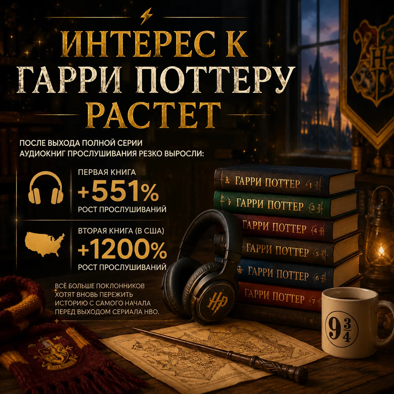 📚 Миллионы людей снова возвращаются к книгам о Гарри Поттере — и, похоже, это только начало.

После