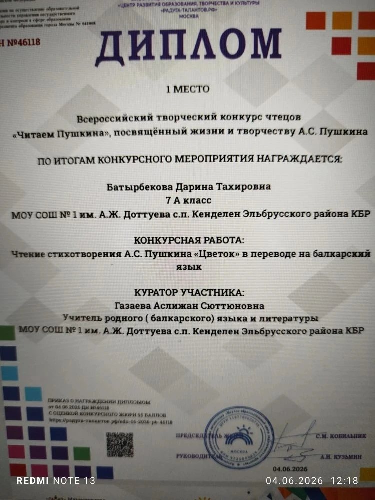🎉 Всероссийский конкурс чтецов «Читаем Пушкина» прошёл с большим успехом! 📘

Конкурс был посвящён 