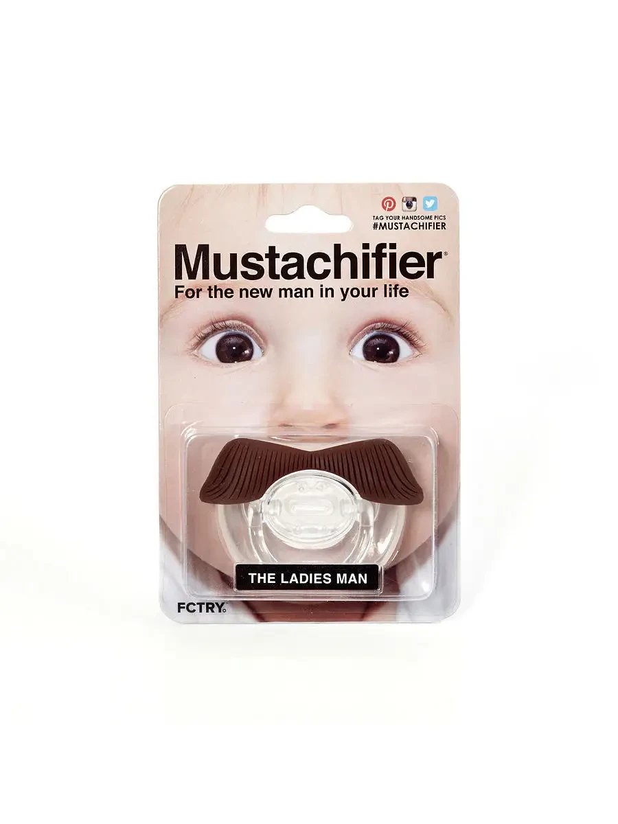 Пустышка Соска с футляром для детей от 0 до 6 мес Mustachifier