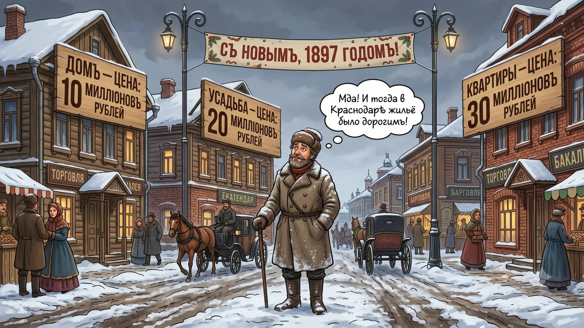 Стало интересно, а сколько стоило жильё в Краснодаре(Екатеринодаре) до революции, на ск...