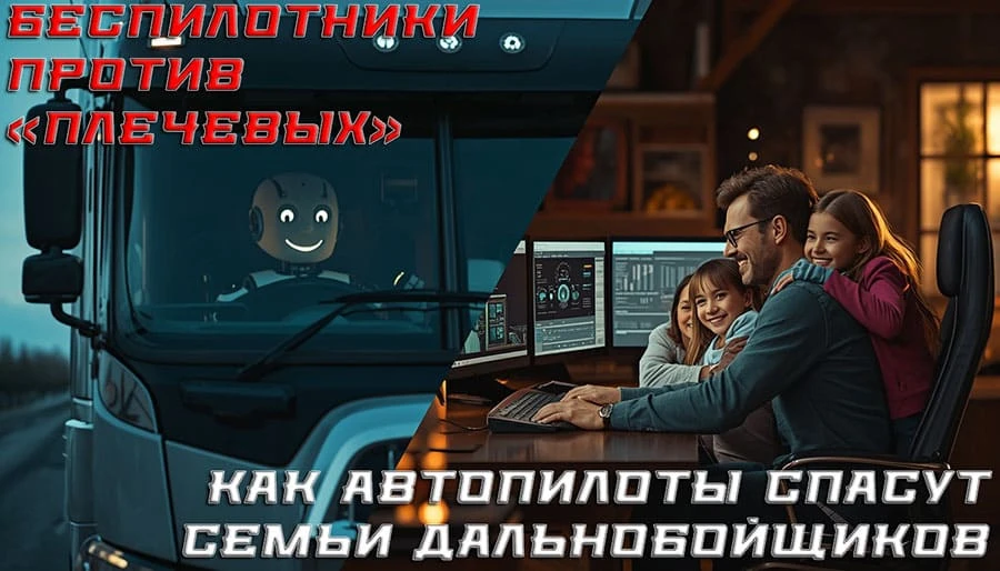 🚛 Беспилотники против «плечевых»: как автопилоты спасут семьи дальнобойщиков

Нас пугают: «роботы о