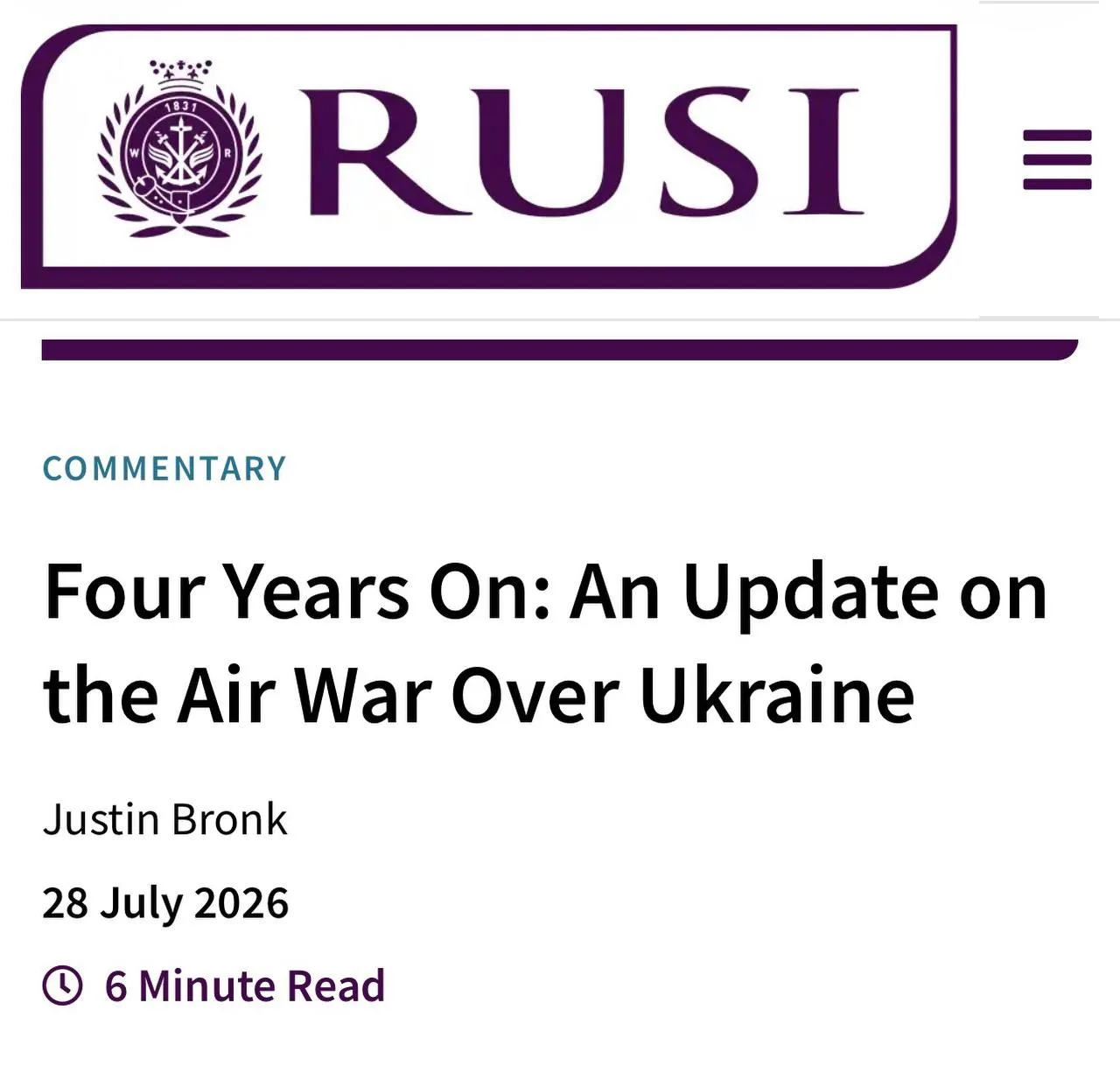Война дронов превращается в войну заводов

В британском аналитическом центра RUSI, признанным нежела