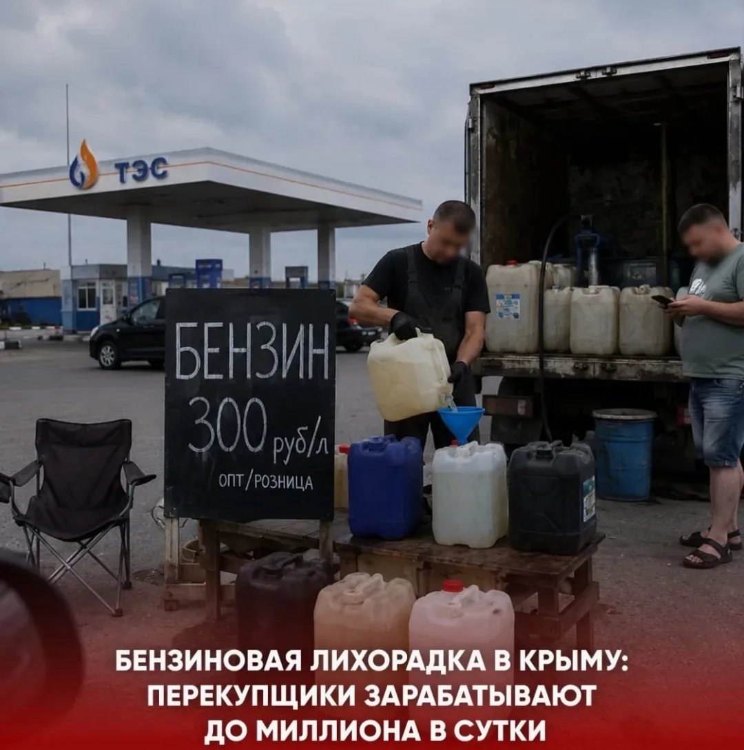 ⛽️ Перекупщики топлива в Крыму зарабатывают до миллиона рублей в сутки