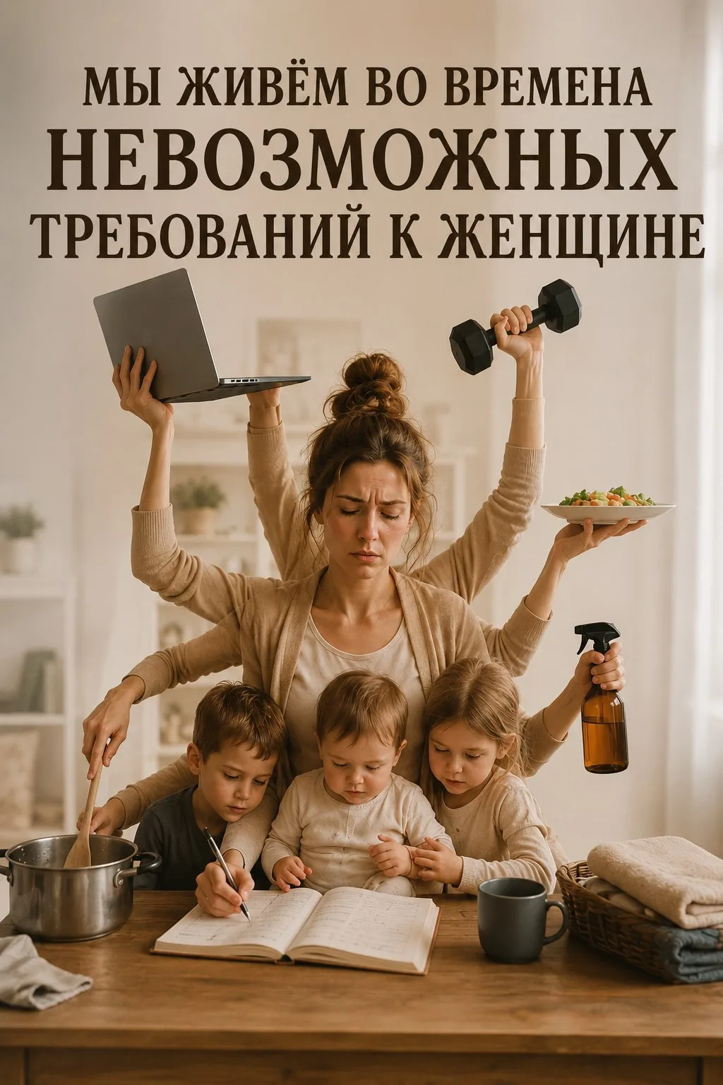 Мы живём во времена невозможных требований к женщине
Сегодня женщина должна работать как мужчина, во