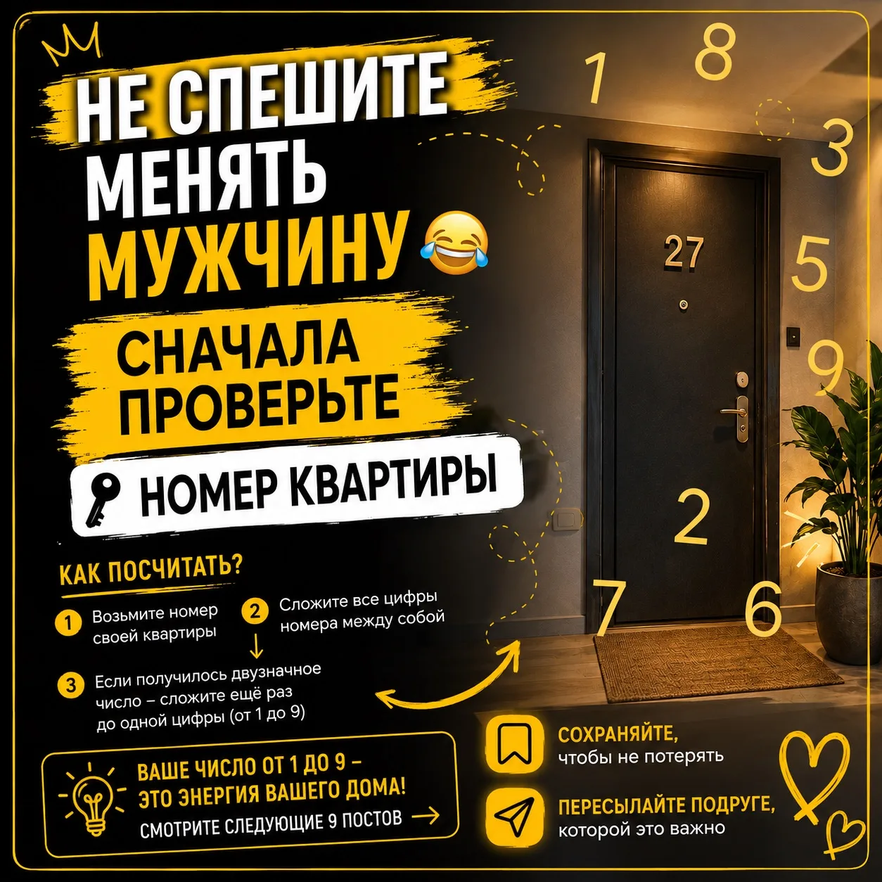 А вы когда-нибудь задумывались, что номер квартиры — это не просто цифры на двери? 🏠
