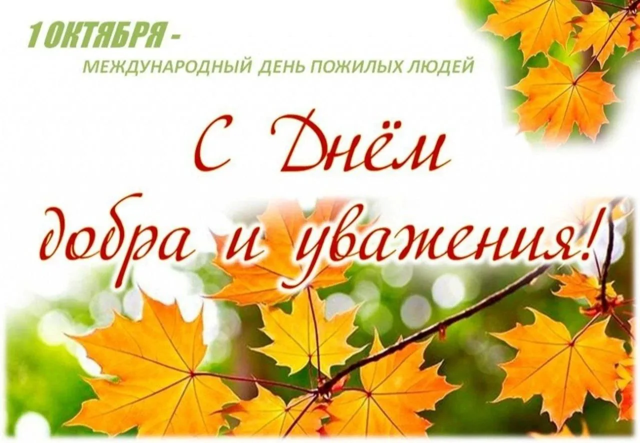 Сегодня 1 октября  - праздник «День пожилого человека» или «День старшего поколения». В...