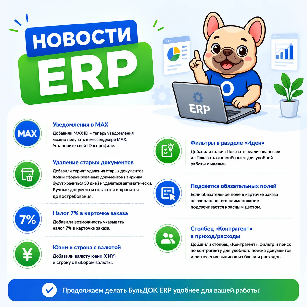 🚀 Обновления БульДОК ERP - еще больше полезного в программе 😎