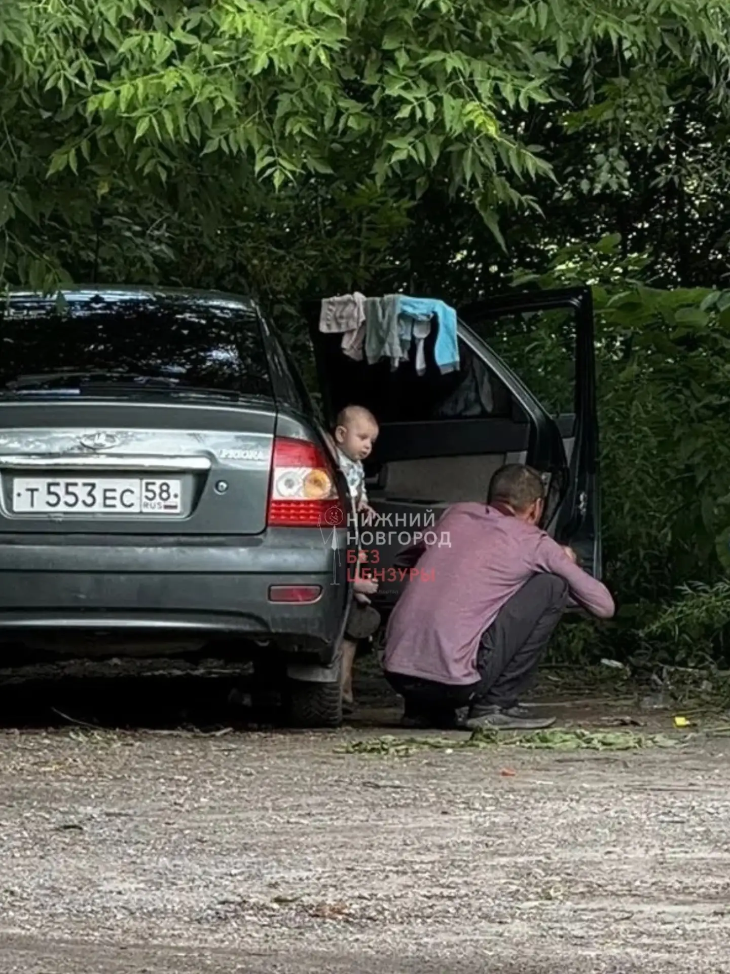 ⚠️ Мужчина несколько дней живёт в машине с двумя маленькими детьми в Нижегородской обла...
