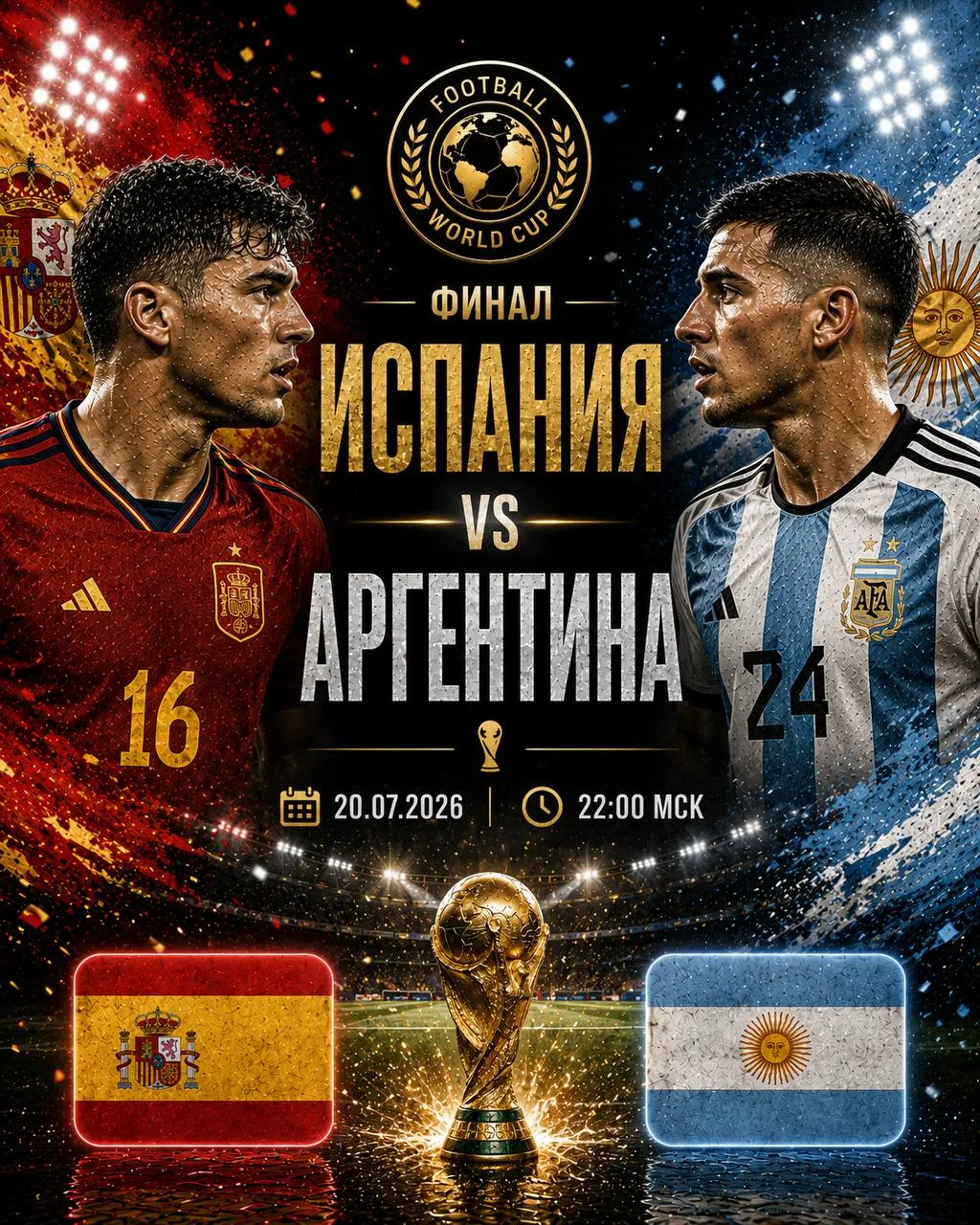 ЧМ. Финал 

🇪🇸Испания - 🇦🇷Аргентина 

Обе забьют - да. КФ 1.83 
 
Какие здесь аргументы нужны? Д