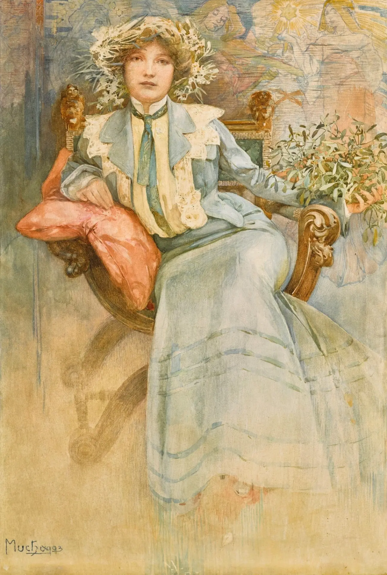 "Портрет мадам Мухи с омелой", 1903 г.