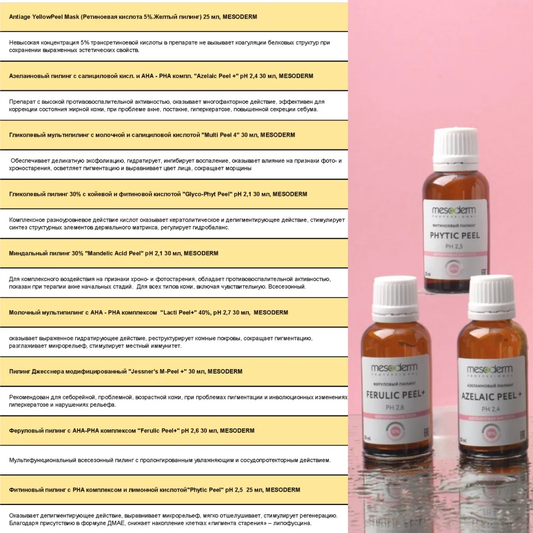✅До 30 апреля скидка 15% на пилинги Mesoderm